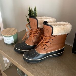 Shearling Lined Duck Boots